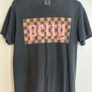 Checkered “PETTY” Graphic Tee Comfort Colors